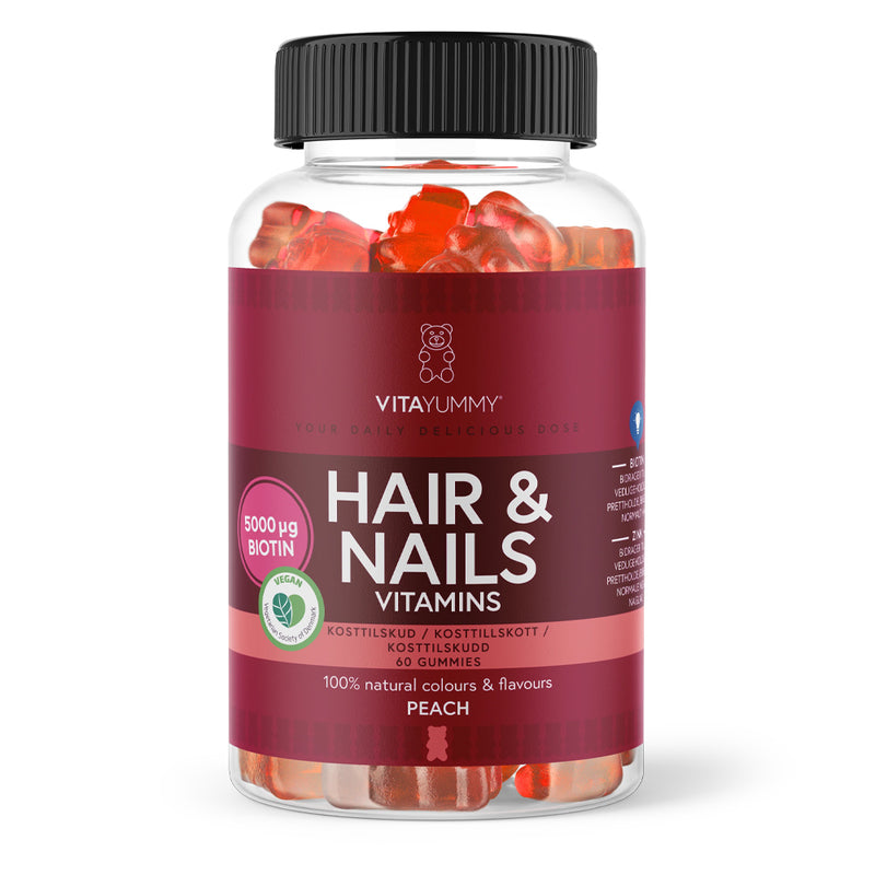VitaYummy Hair & Nails - Peach (60 stk)