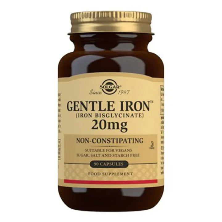 Solgar Jern skånsom 20 mg (90 kap)