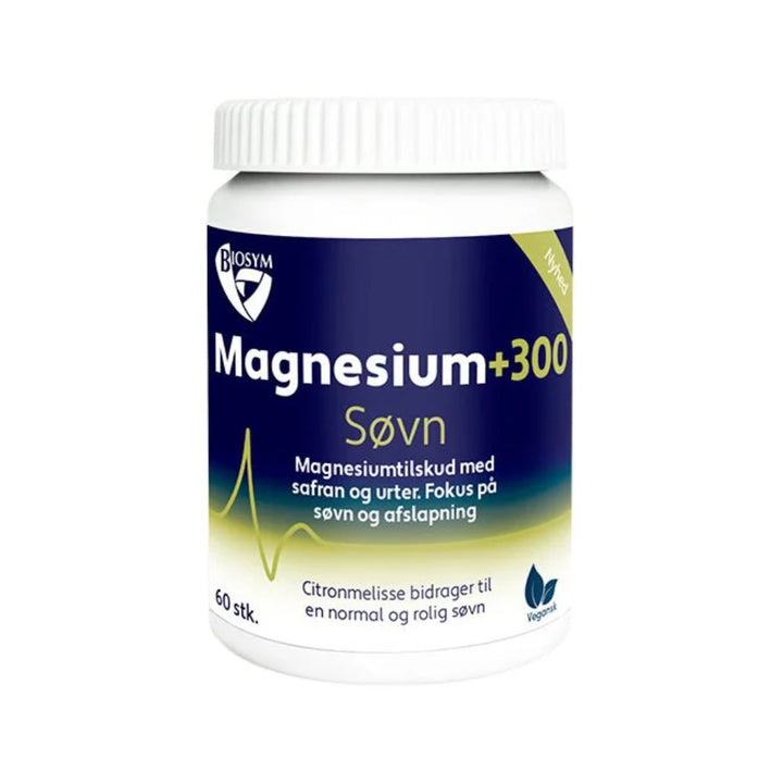 Biosym Magnesium +300 Søvn (60 kapsler)