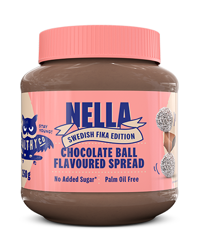 HealthyCo Nella Chocolate Ball - pålæg med smag af chokoladekugle, kaffe og kokos uden tilsat sukker, 200 g