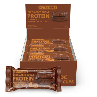 Nutry Nuts Hazelnut Butter Cups - Double Chocolate Hazelnut (12x 42g)