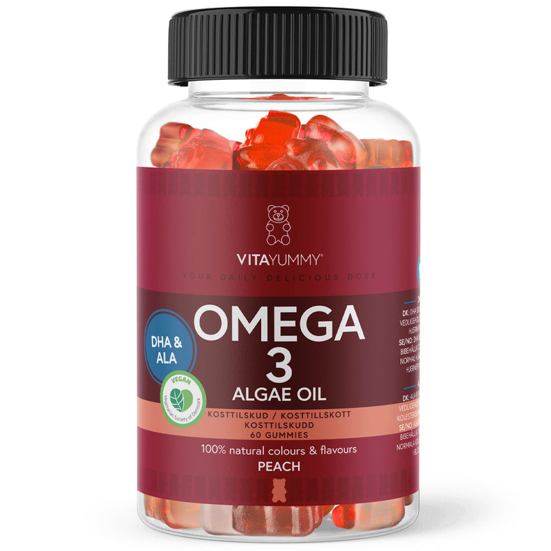 VitaYummy Omega 3 - Peach (60 stk)