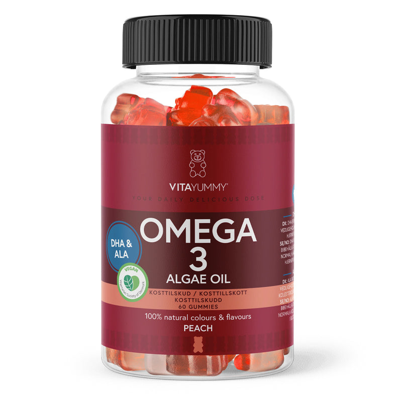 VitaYummy Omega 3 - Peach (60 stk)