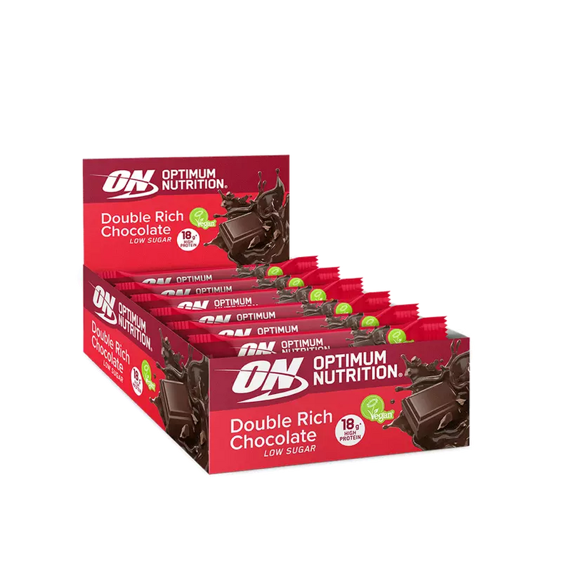 Optimum Nutrition Plant Protein Bar - Double Rich Chocolate (10x 60g)