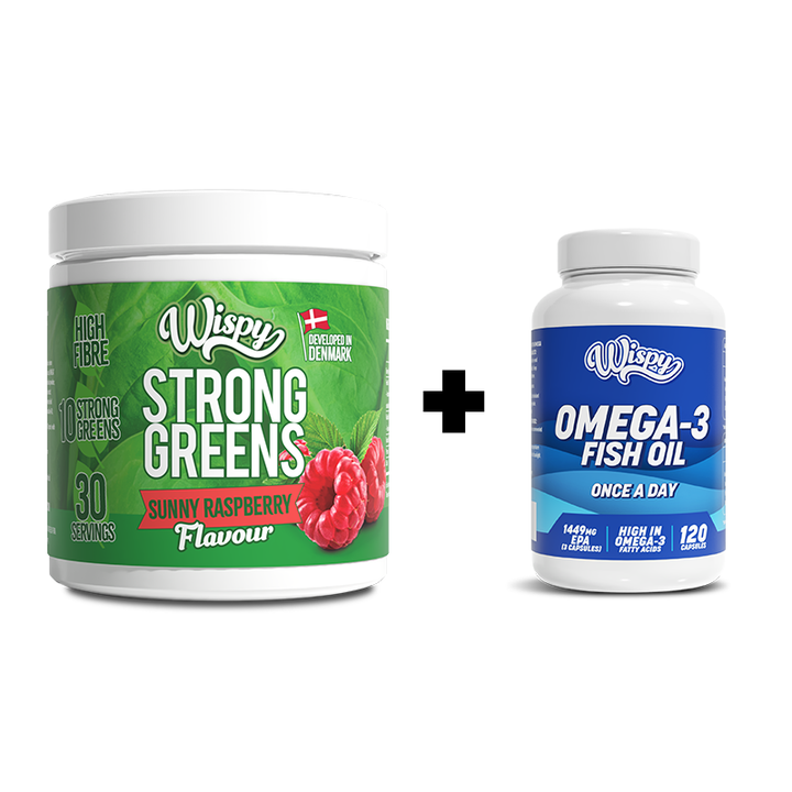 Wispy Strong Greens (300g) + Omega 3 (120 stk)