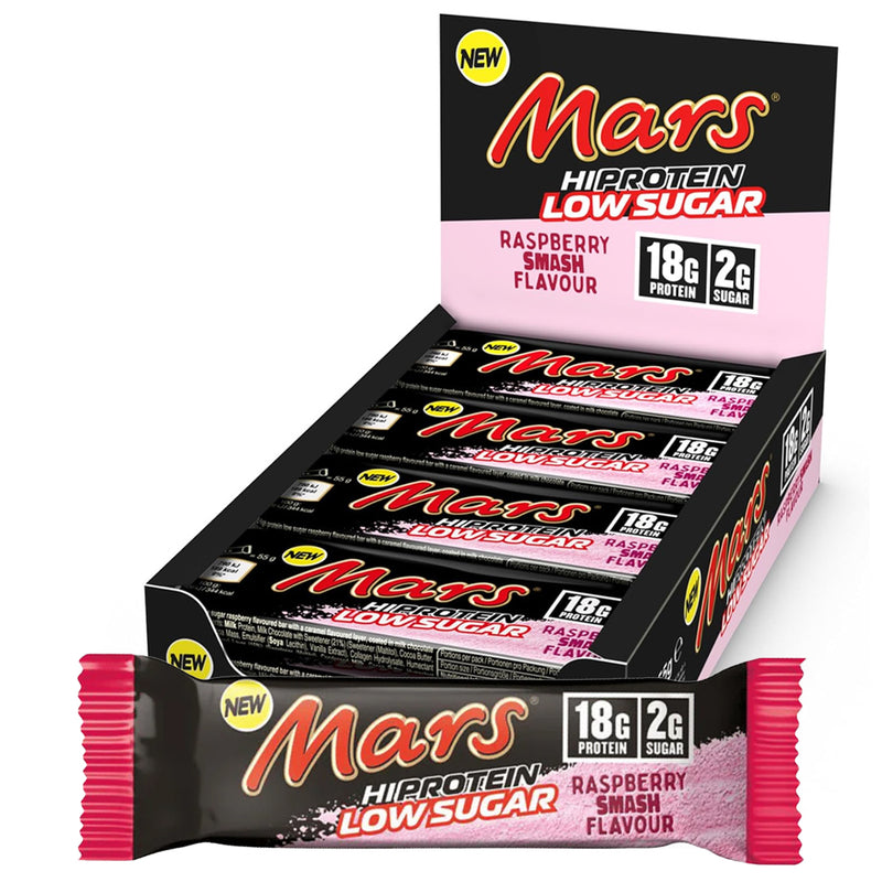 Mars Hi Protein Bar Low Sugar - Raspberry Smash (12x 55g)