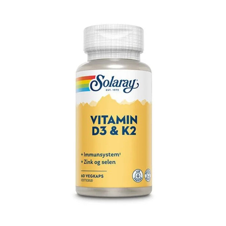 Solaray Vitamin D3 & K2 (60 kap)