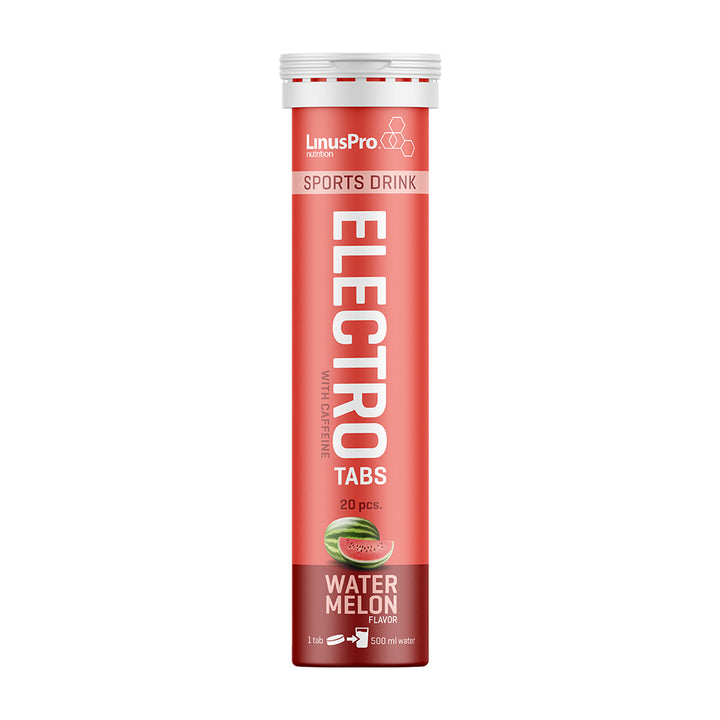 LinusPro Elektrolyt Tabs m. Koffein - Watermelon