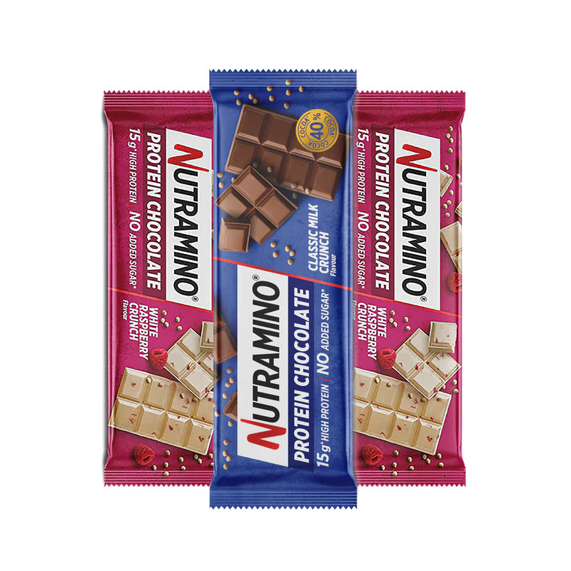 Nutramino Protein Chocolate Bar - Bland Selv (10x 50g)