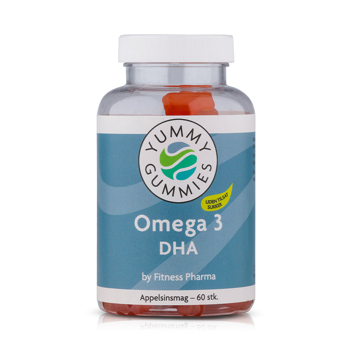 Fitness Pharma Yummy Gummies Omega 3 DHA - Appelsinsmag (60 stk)