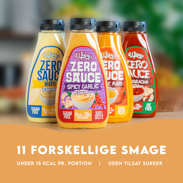 11 forskellige Zero Sauce smage