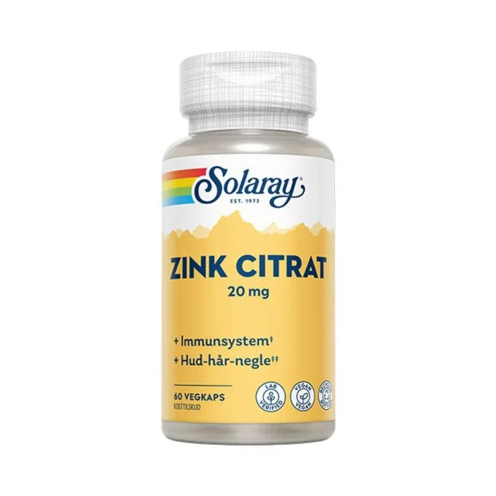 Solaray Zink Citrat 20 mg (60 kap)