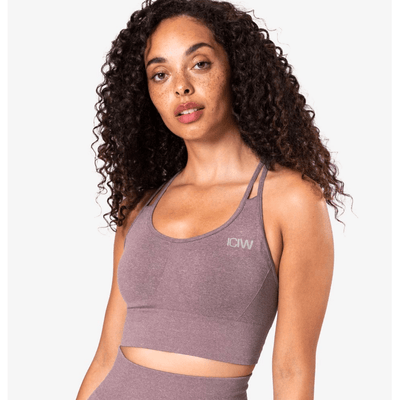 ICANIWILL Define Seamless Sports Bra Faded Violet Melange - MuscleHouse.dk