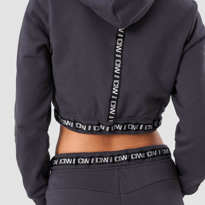ICANIWILL Chill Out Cropped Hoodie Graphite Wmn