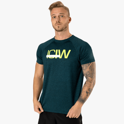 ICANIWILL Training Mesh T-shirt Vivid Green Melange Men - MuscleHouse.dk