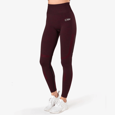 ICIW Queen Mesh Tights Burgundy Melange Wmn - MuscleHouse.dk