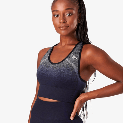 ICIW Ombre Seamless Sports Bra Navy Melange - MuscleHouse.dk