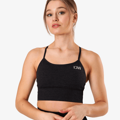 ICIW Queen Mesh Sports Bra Graphite Melange - MuscleHouse.dk