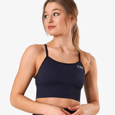 ICIW Queen Mesh Sports Bra Navy Melange - MuscleHouse.dk