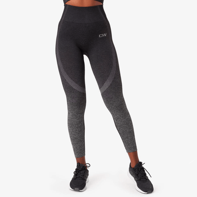 ICIW Ombre 7/8 Seamless Tights Graphite Melange Wmn - MuscleHouse.dk