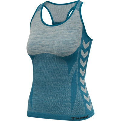 Hummel CLEA Seamless Top – Blue Coral Marshmallow - Musclehouse.dk