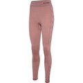 Hummel CLEA Seamless Mid Waist Tights – Woodrose/Rose Taupe Melange