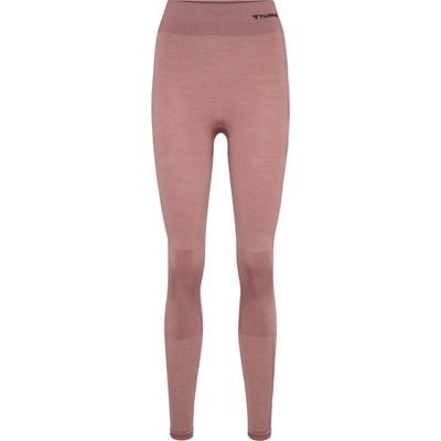 Hummel CLEA Seamless Mid Waist Tights – Woodrose/Rose Taupe Melange