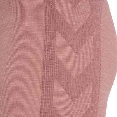 Hummel CLEA Seamless Mid Waist Tights – Woodrose/Rose Taupe Melange