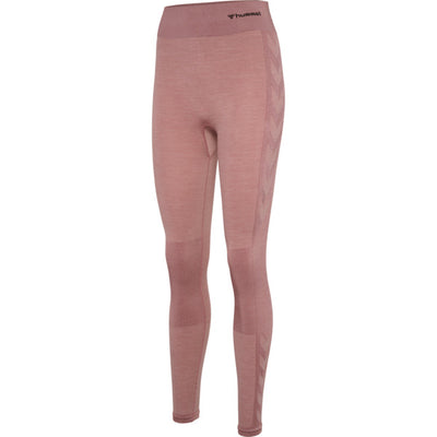 Hummel CLEA Seamless Mid Waist Tights – Woodrose/Rose Taupe Melange