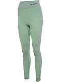 Hummel CLEA Seamless Mid Waist Tights – Chinois Geen/Silt Green Mel