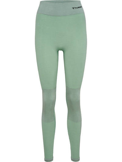 Hummel CLEA Seamless Mid Waist Tights – Chinois Geen/Silt Green Mel