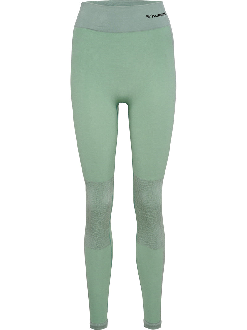 Hummel CLEA Seamless Mid Waist Tights – Chinois Geen/Silt Green Mel