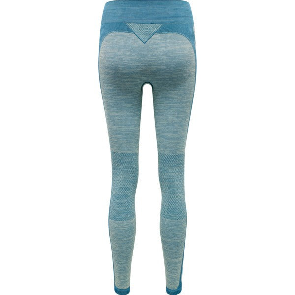 Hummel CLEA Seamless Mid Waist Tights – Blue Coral Marshmallow