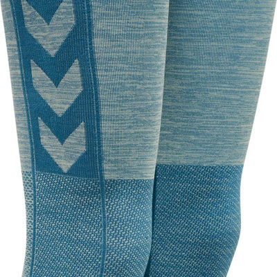 Hummel CLEA Seamless Mid Waist Tights – Blue Coral Marshmallow