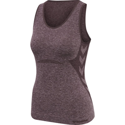 Hummel COCO Seamless Top - Fudge Woodrose Melange - Musclehouse.dk