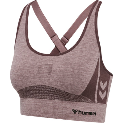 Hummel CLEA Seamless Sports Top – Fudge Woodrose Melange