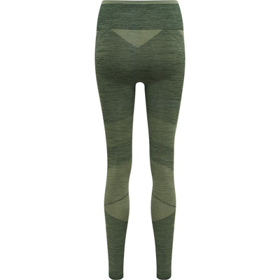 Hummel SKY High Waist Seamless Tights – Darkest Spruce/Basil Melange