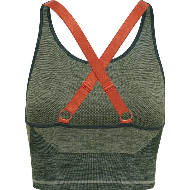 Hummel SKY Seamless Sports Top – Darkest Spruce/Basil Melange