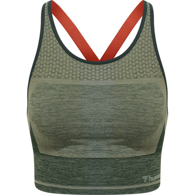 Hummel SKY Seamless Sports Top – Darkest Spruce/Basil Melange