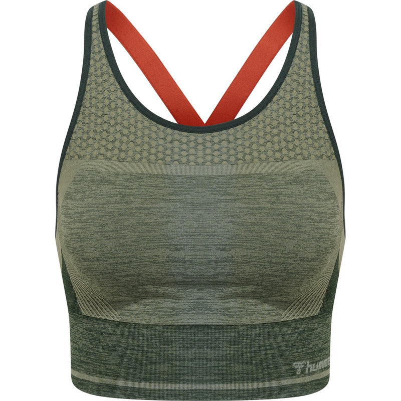 Hummel SKY Seamless Sports Top – Darkest Spruce/Basil Melange