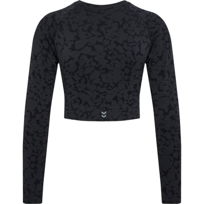 Hummel MT PI Seamless Crop T-Shirt L/S - Black