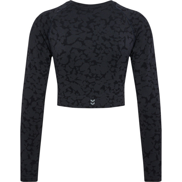 Hummel MT PI Seamless Crop T-Shirt L/S - Black