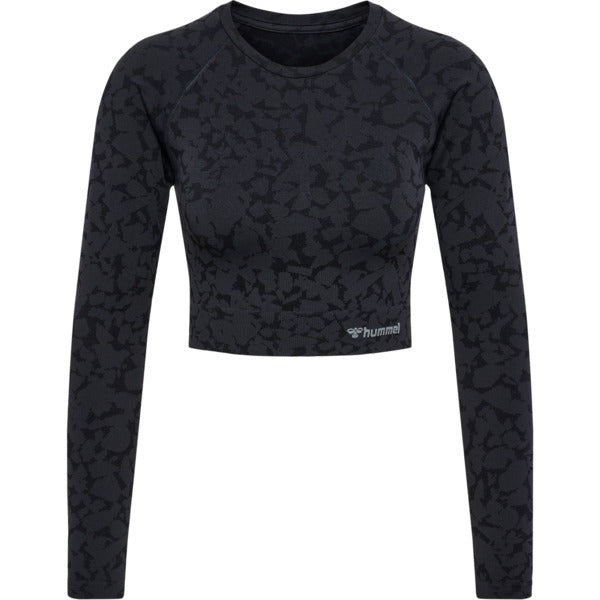 Hummel MT PI Seamless Crop T-Shirt L/S - Black