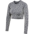 Hummel MT PI Seamless Crop T-Shirt L/S - Sharkskin