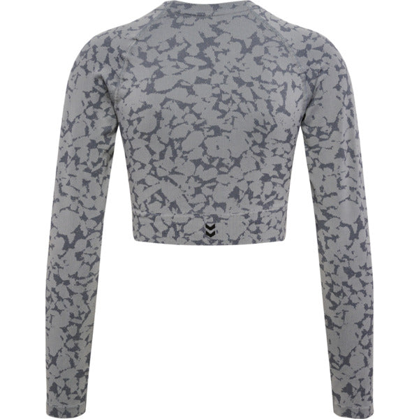 Hummel MT PI Seamless Crop T-Shirt L/S - Sharkskin