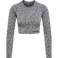 Hummel MT PI Seamless Crop T-Shirt L/S - Sharkskin