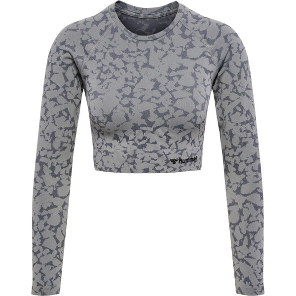 Hummel MT PI Seamless Crop T-Shirt L/S - Sharkskin
