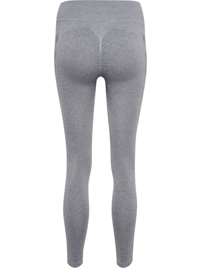 Hummel CI Seamless Mid Waist Scrunch Tights – Grey Melange