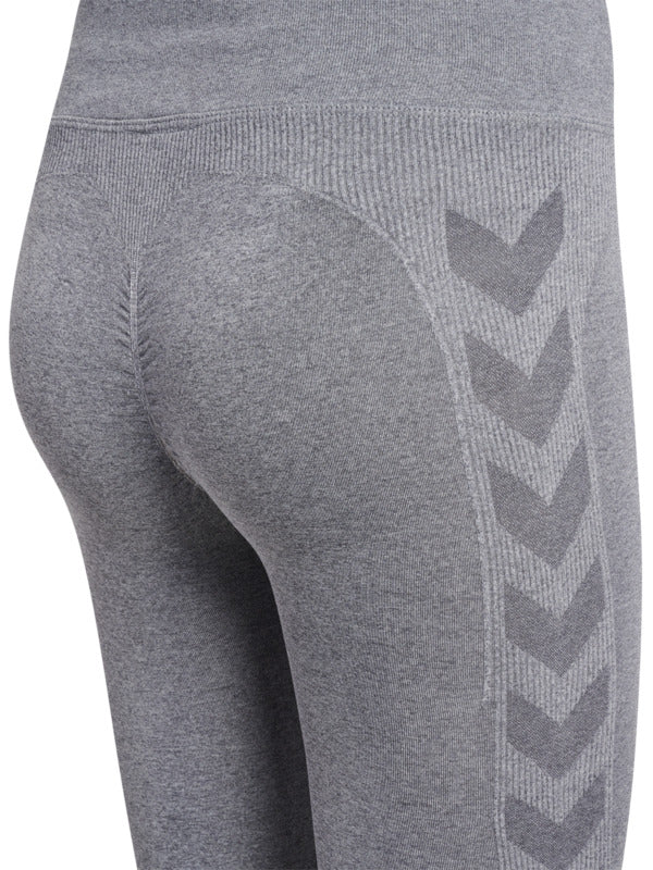 Hummel CI Seamless Mid Waist Scrunch Tights – Grey Melange