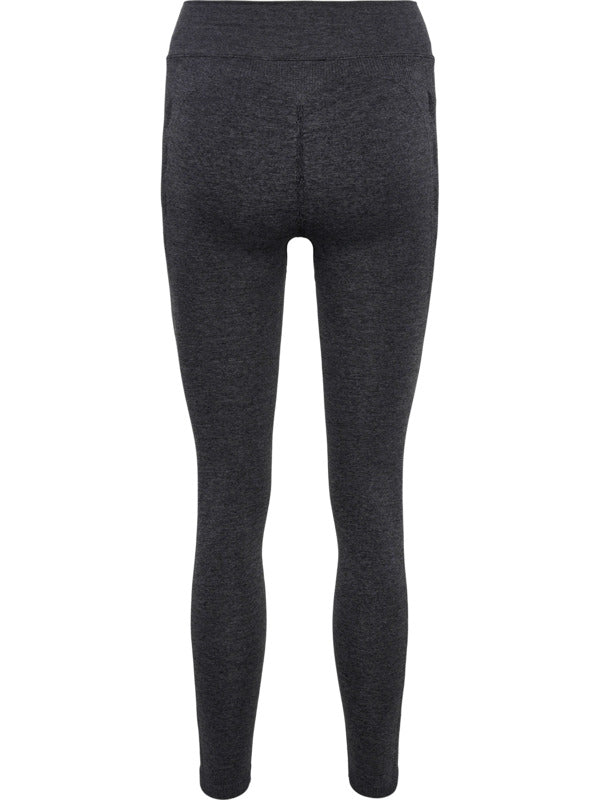 Hummel CI Seamless Mid Waist Scrunch Tights – Black Melange